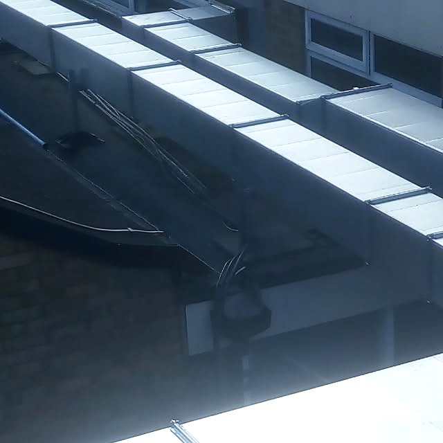 A very large air handling unit into a London school, with a great deal of ductwork to fit into very little ceiling space.